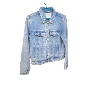 ARDENE'S  ACID wash denim jean jacket size Med